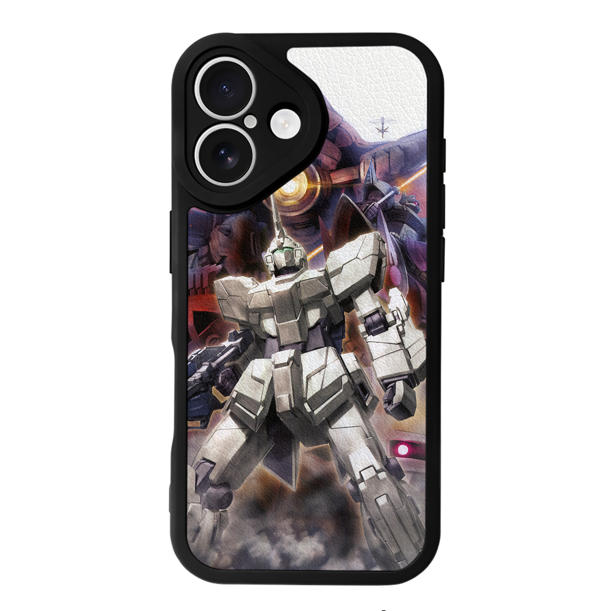 （画像用） 機動戦士ガンダム Mobile Suit Gundam 【iPhone 16シリーズ対応】シリコンスマホケース（レザー調） 材質：シリコン